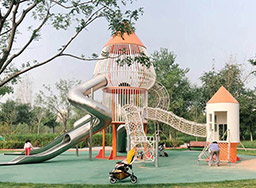 公園室外不銹鋼滑滑梯_大型戶外無動力游樂設備_景區(qū)不銹鋼滑梯定制