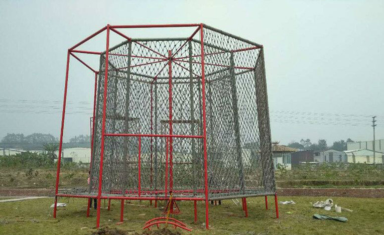 兒童戶外大型攀爬網(wǎng)兒童樂園無(wú)動(dòng)力游樂設(shè)備案例丨云浮市美麗鄉(xiāng)村