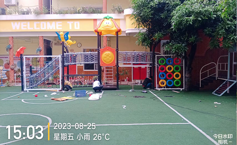 佛山幼兒園大型玩具規(guī)劃設(shè)計兒童攀爬組合滑梯｜佛山健兒幼兒園案例